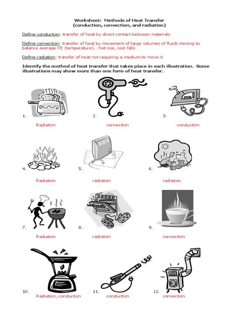 Heat And Heat Transfer Worksheets