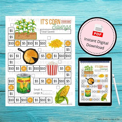 corn savings challenge board game instant digital