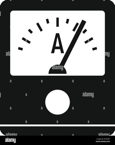 Ampere Meter Device Icon Simple Illustration Of Ampere Meter Device