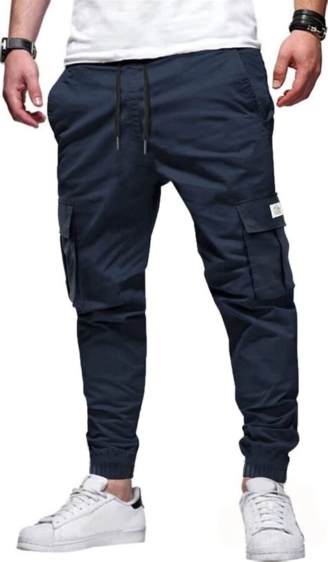 Elegancity Mens Cargo Combat Trousers Work Pants A Blue Shopstyle