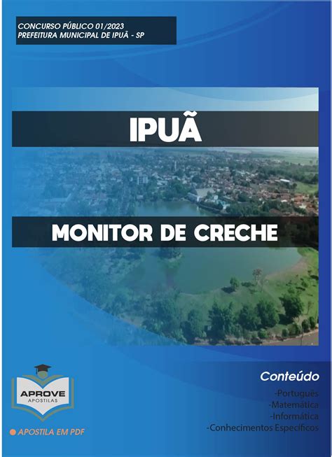 Apostila Ipu Monitor De Creche Aprove Apostilas