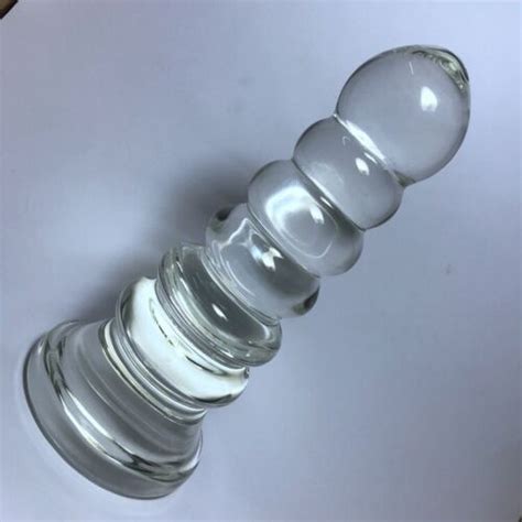 Giant Big Head Thick Girth Anal Butt Plug Glass Crystal Dildo Women Masturbator EBay