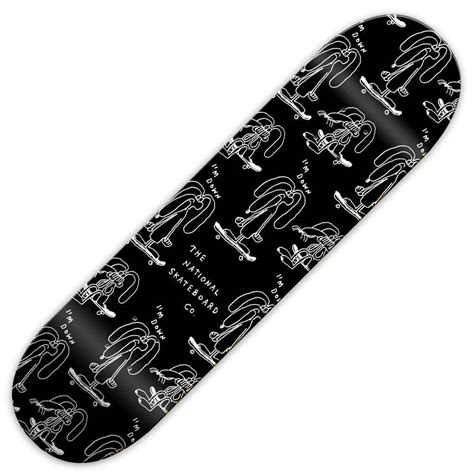 The National Skateboard Co Im Down Black Skateboard Deck 825