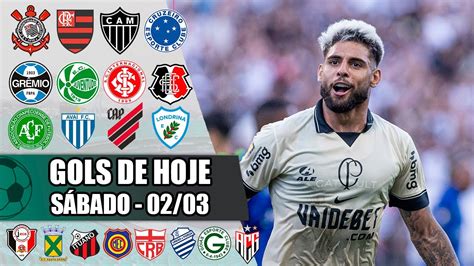 TODOS OS GOLS DESTE SÁBADO 02 03 GOLS DE HOJE PELOS ESTADUAIS 2024