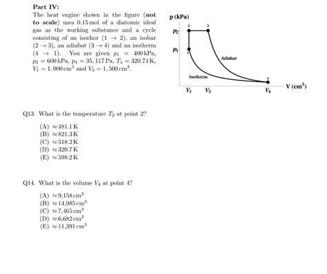 Solved P KPa Part IV The Heat Engine Shown In The Figure Chegg