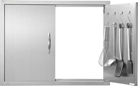 Mophorn Bbq Double Access Door 31w X 24h Inch Bbq Door Stainless Steel Wall Construction