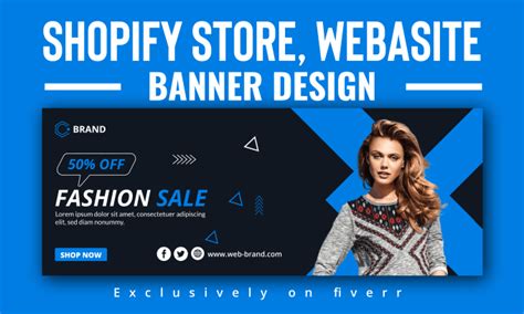 Design Shopify Store Banner Website Banner Or Slider Image By