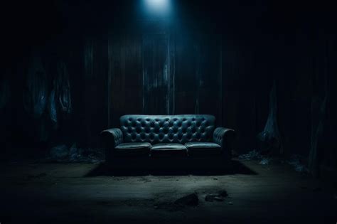 premium photo dark room  sofa