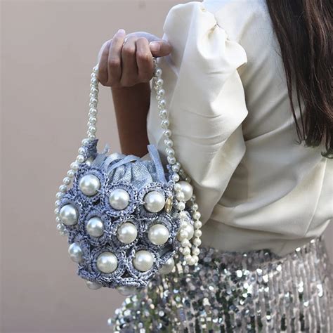 Elitist Jet Set Babe Pearl Pouch Bag Slaylebrity