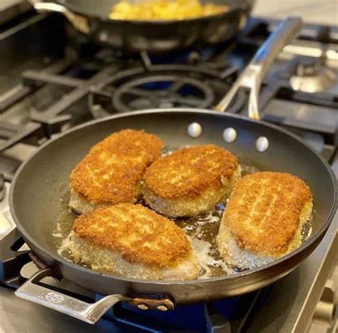 Breaded Pork Patties Lightly Fried In Coconut Or Avocado Oil