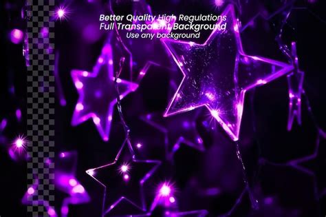 Premium PSD | A purple star with purple stars on it