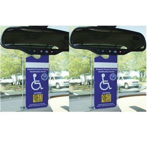 Handicapped Disabled Parking Placard Protective Car Holder (Set of 4 ...