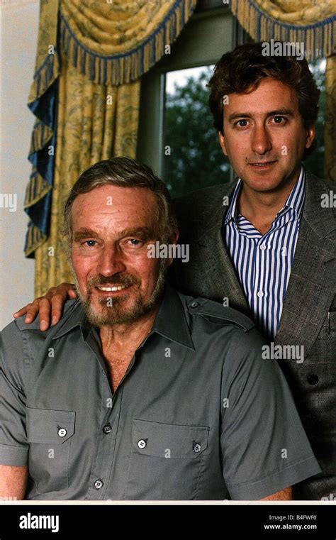 Charlton Heston Actor With Son Fraser Heston Mirrorpix Stock Photo Alamy