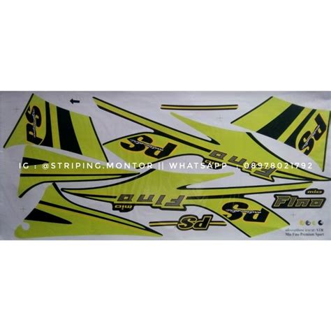 Jual Lis Striping Sticker Variasi Mio Fino 125 Premium Sport Hijau