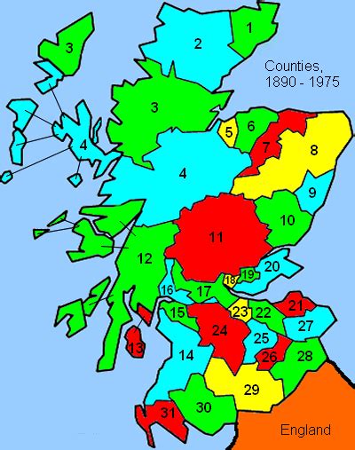 genuki county map  scotland   scotland
