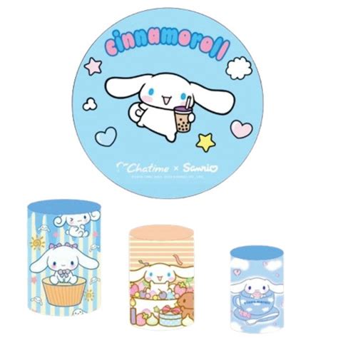 Kit Painel 1 5m Sublimado Trio Cilindros Cinnamoroll 3 Elo7