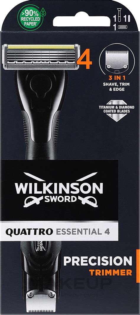 Wilkinson Sword Quattro Essential Precision Trimmer Rasoio Con