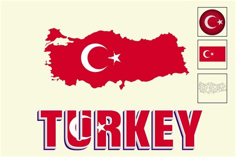 Turkey map and Turkey flag vector drawing 41021003 Vector Art at Vecteezy