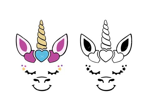 Unicorn Face Svg Png Pdf Unicorn Head Svg Unicorn Svg Cute Svg