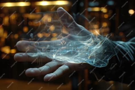 hologram control  gestures future technologies premium ai generated