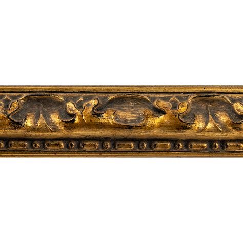 Cornice Legno Ayous Sagomata Oro Foglia Fondo Scuro Albor