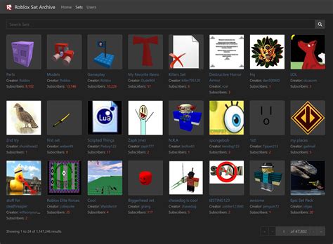 Roblox Set Archive An Archive Of User Created Sets From 2010 To 2018