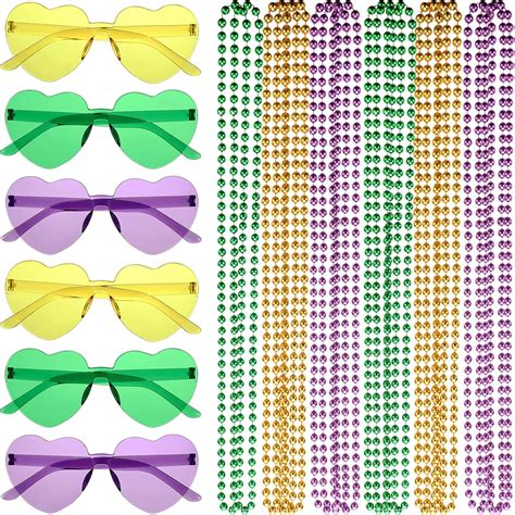 Amazon Kingdder Mardi Gras Accessory Set Pair Mardi Gras Glasses