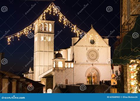 Kathedrale Des Heiligen Franziskus In Assisi Stockfoto Bild Von