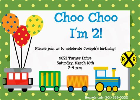 Train Birthday Invitations Train Birthday Party Invitations Trains