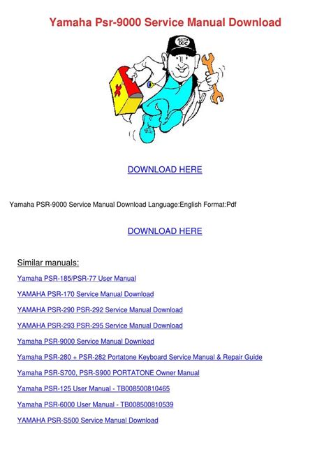 Yamaha Psr 9000 Service Manual Download by Lita Boissy - Issuu