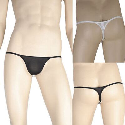 Sexy Men G String Thong Pouch Panties Bikini T Back Underwear Ice Silk Briefs Ebay