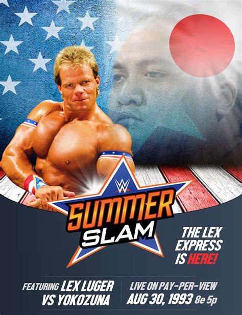 Wwe Ppv Poster Summerslam Lex Luger Vs Yokozuna Summerslam