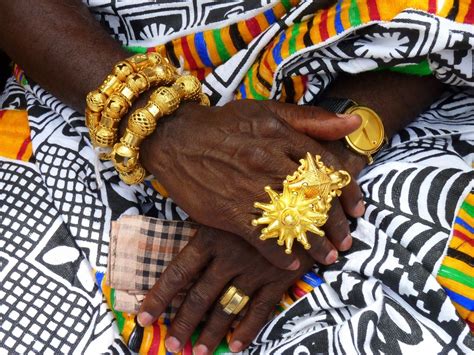 Local Fashion Gold Jewelry Of The Asante Ghana Culture African