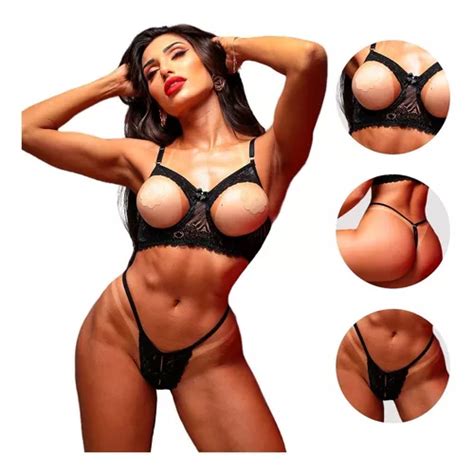 Conjunto Renda Lingerie Sexy Calcinha E Suti Sensual Mercadolivre
