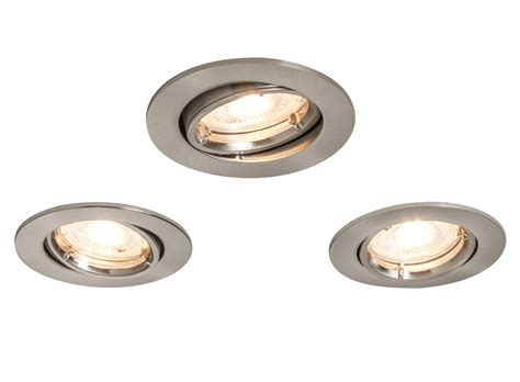 Colours Brushed chrome LED Adjustable Recessed downlight 4.9 W IP20 ...
