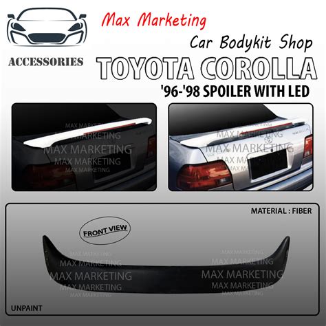 M052 TOYOTA COROLLA '96-'98 SPOILER WITH LED | Shopee Malaysia