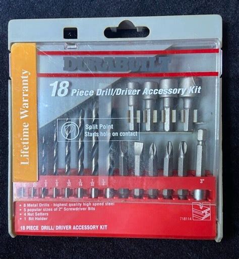 Durabuilt 18 Piece Drill Driver Accessory Kit 718114 EBay