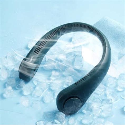 Mua Quạt Đeo Cổ Mini Tích Điện Siêu Hot Quạt Treo Cổ Không Cánh Sạc USB Thông Minh Quạt Gió