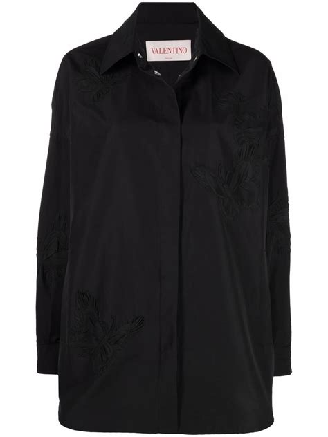 Valentino Garavani Embroidered Butterfly Shirt Farfetch