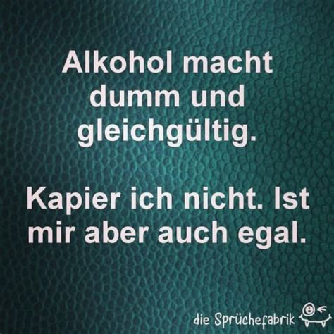 Alkohol Macht Dumm Und Gleichg Ltig Kapier Ich Nicht Ist Mir Aber