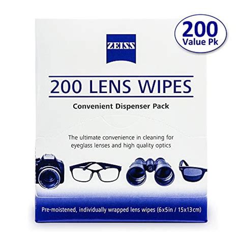 Zeiss Pre Moistened Lens Cleaning Wipes Cleans Bacteria Germs And