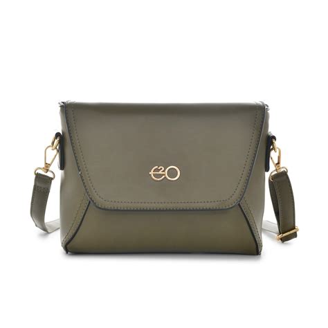 Buy E2o Fashion Olive Sling Bag Online