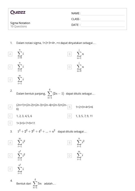 Ponad Zapis Sigma Arkuszy W Quizizz Darmowe I Do Druku