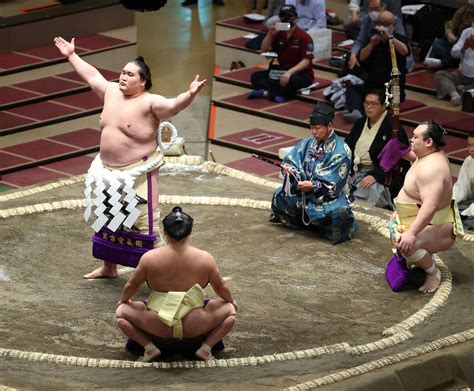 新横綱照ノ富士、本場所で初めて不知火型の土俵入り 大きな拍手に包まれる 大相撲写真ニュース 日刊スポーツ