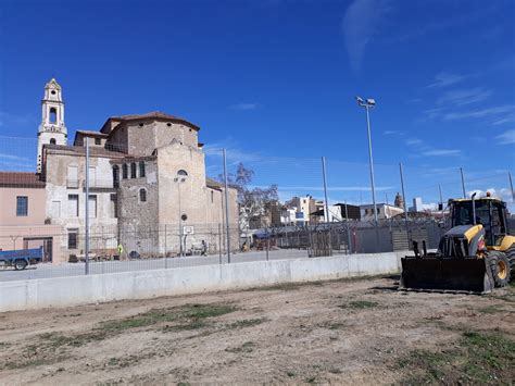 S inicien les obres d ampliació del pati de l Escola Enxaneta