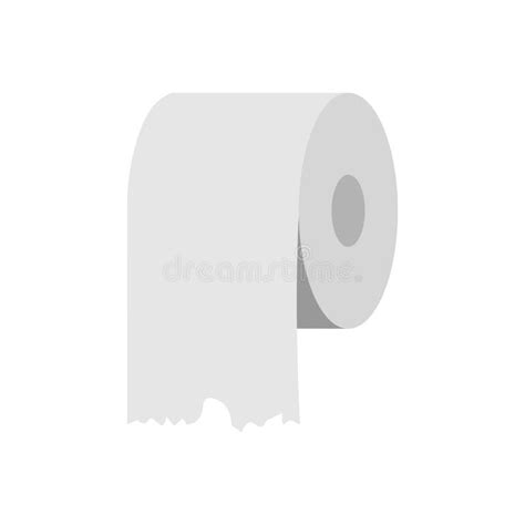 Realistic Toilet Paper Roll Icon Vector Illustration Eps 10 Stock