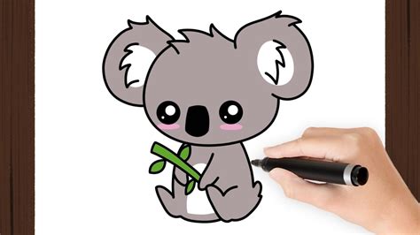 Como Desenhar Um Coala - How To Draw a KOALA KAWAII I Easy II Como Desenhar um COALA KAWAII I ...