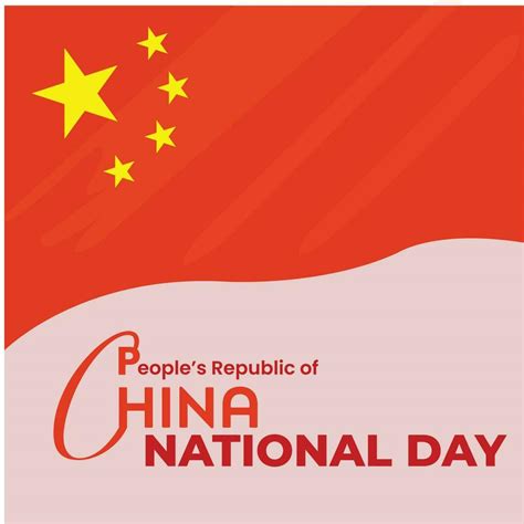 Vector Illustration Of Peoples Republic Of China National Day Flag