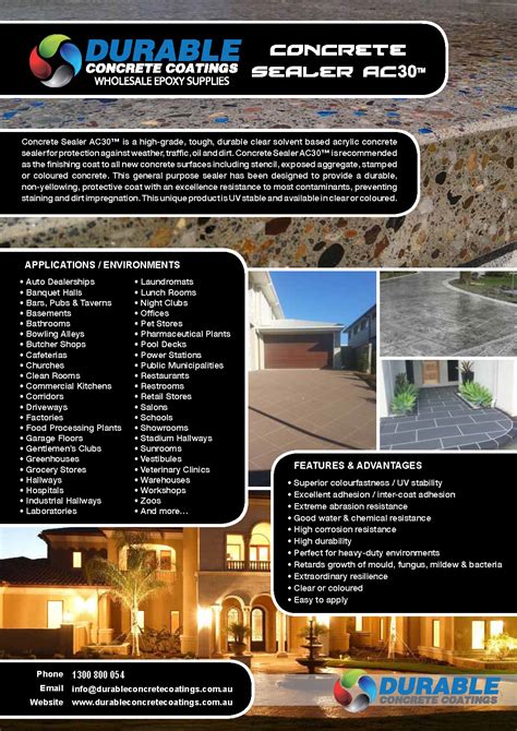 Colour Charts - Durable Concrete Coatings