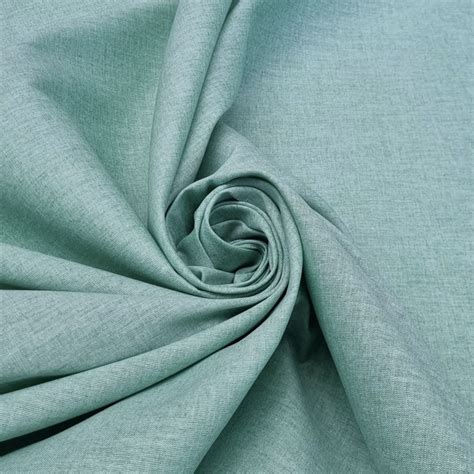 Tissu Coton Chambray Vert Émeraude au Mètre pour la confection diverse